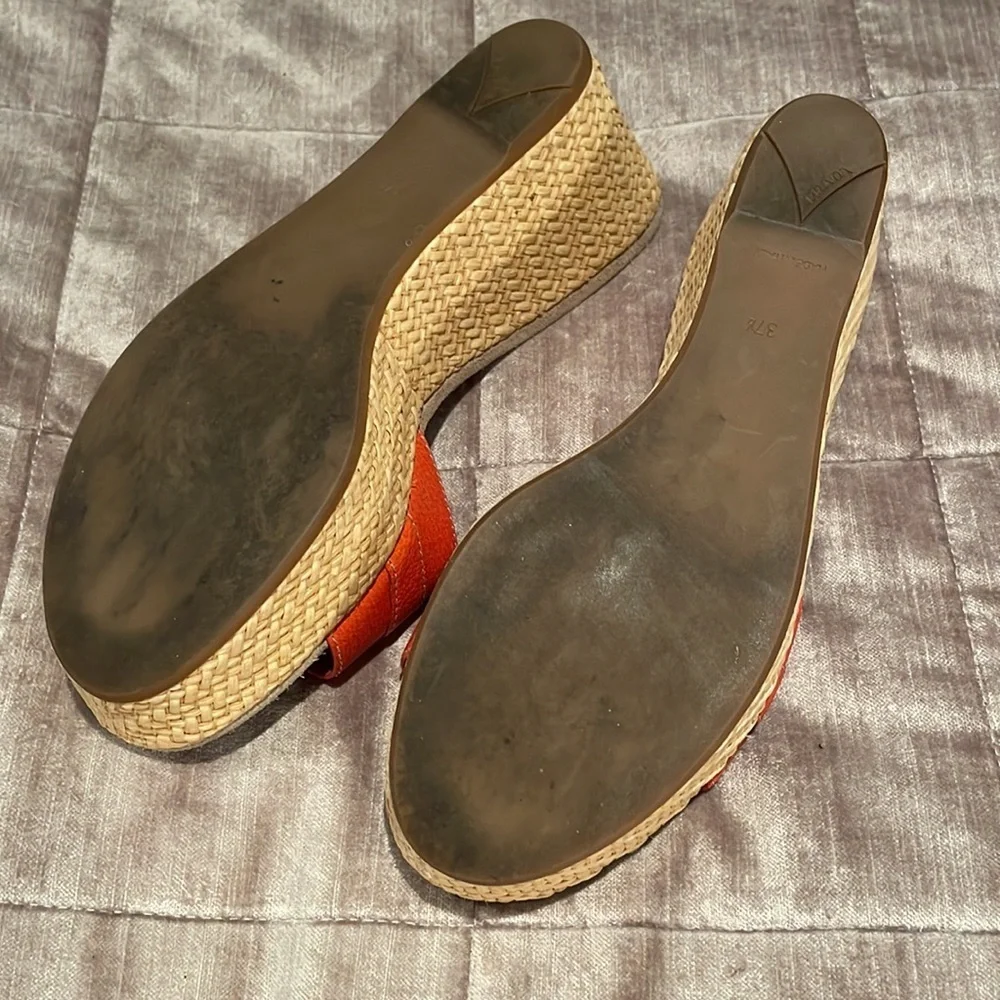 PRADA Slip On Leather Espadrilles Size 7.5